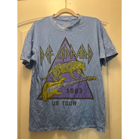 American Eagle Women’s Short Sleeve Oversized Leopard Band Tee Size XS/S Blue - Picture 1 of 3